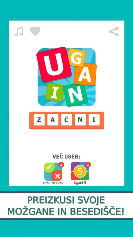 Capturas de tela do Ugani Besedo - Kviz Slovenija