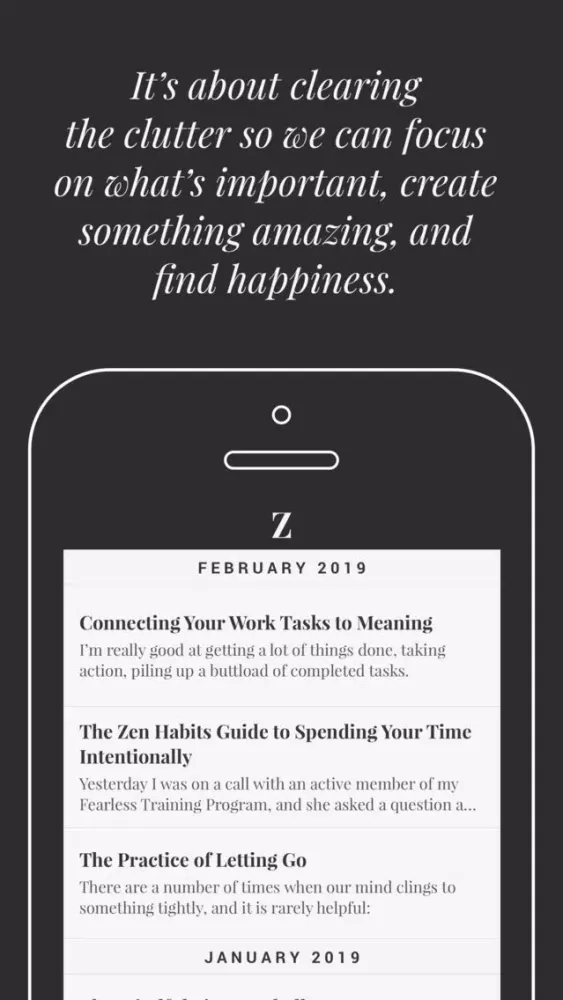 Tangkapan layar Zen Habits - by Leo Babauta