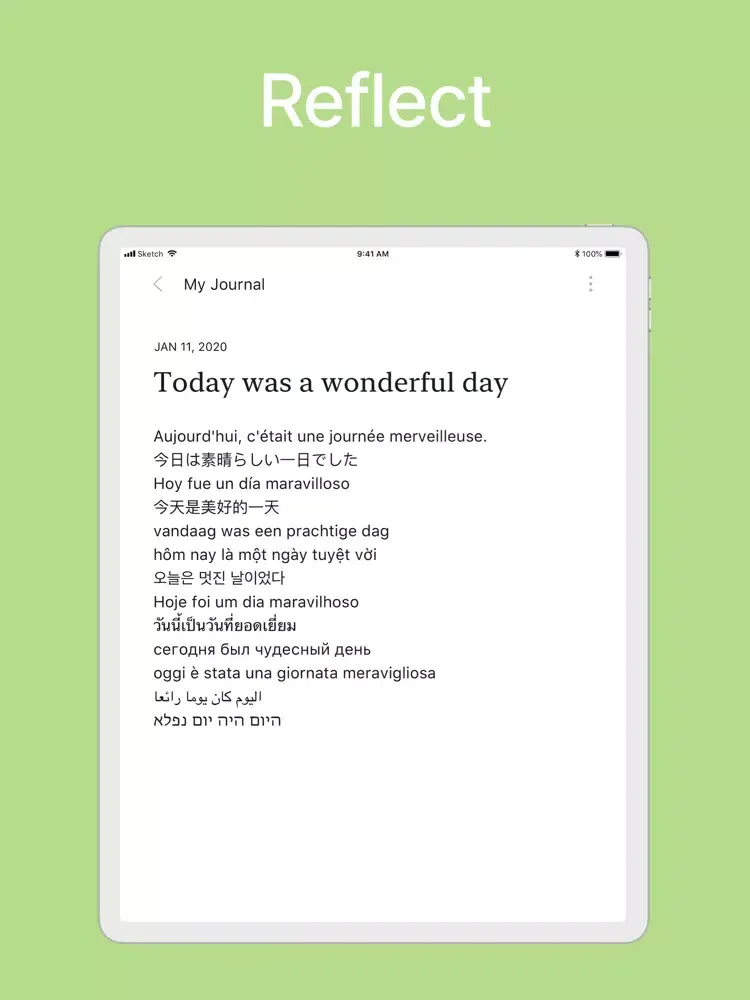 Zen Journal - Diary & Notes iPad  سکرین شاٹس