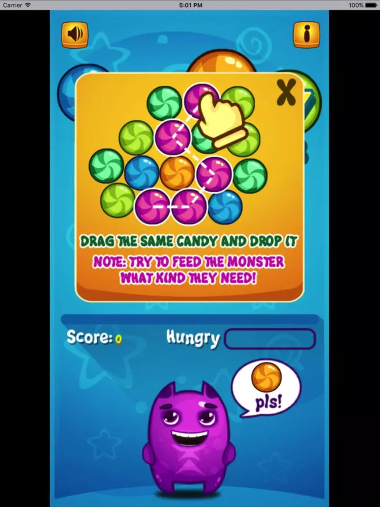 喂饱小怪物-最新消除小游戏 iPad Screenshots