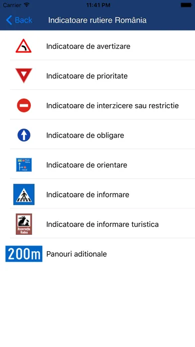 ภาพหน้าจอของ Indicatoare rutiere România