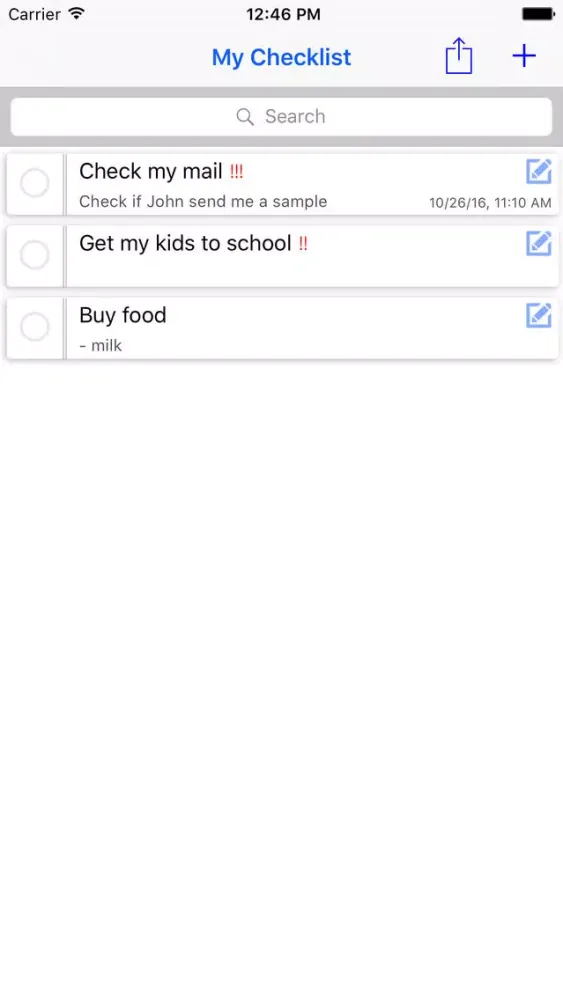 CheckList-ToDo Screenshots