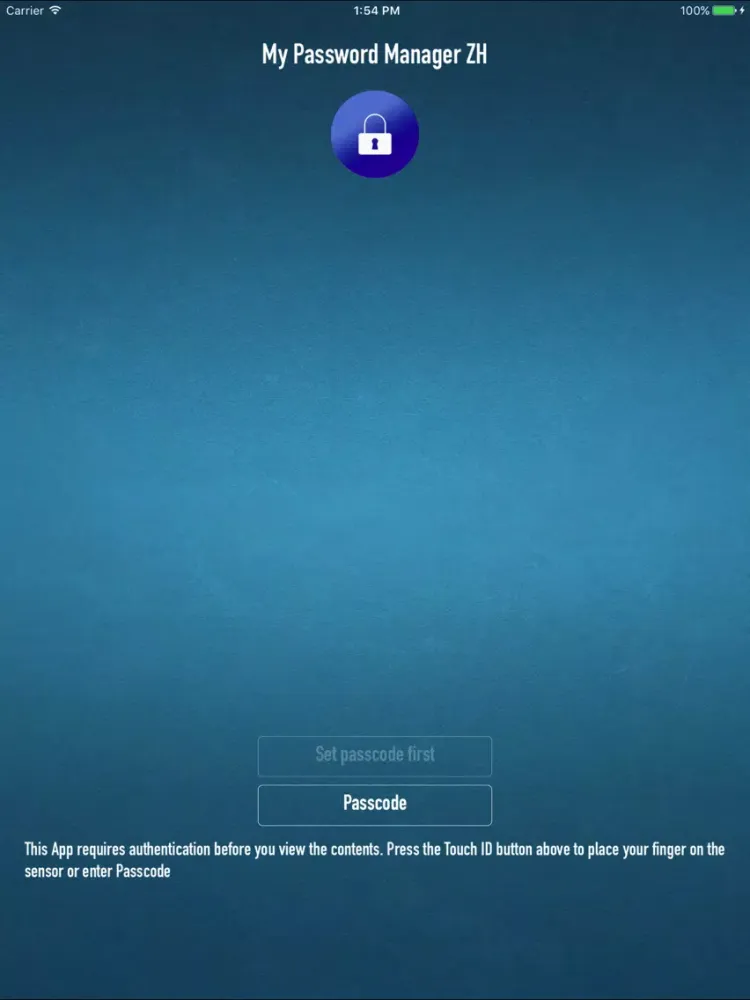 Capturas de pantalla de My Password Manager ZH iPad 