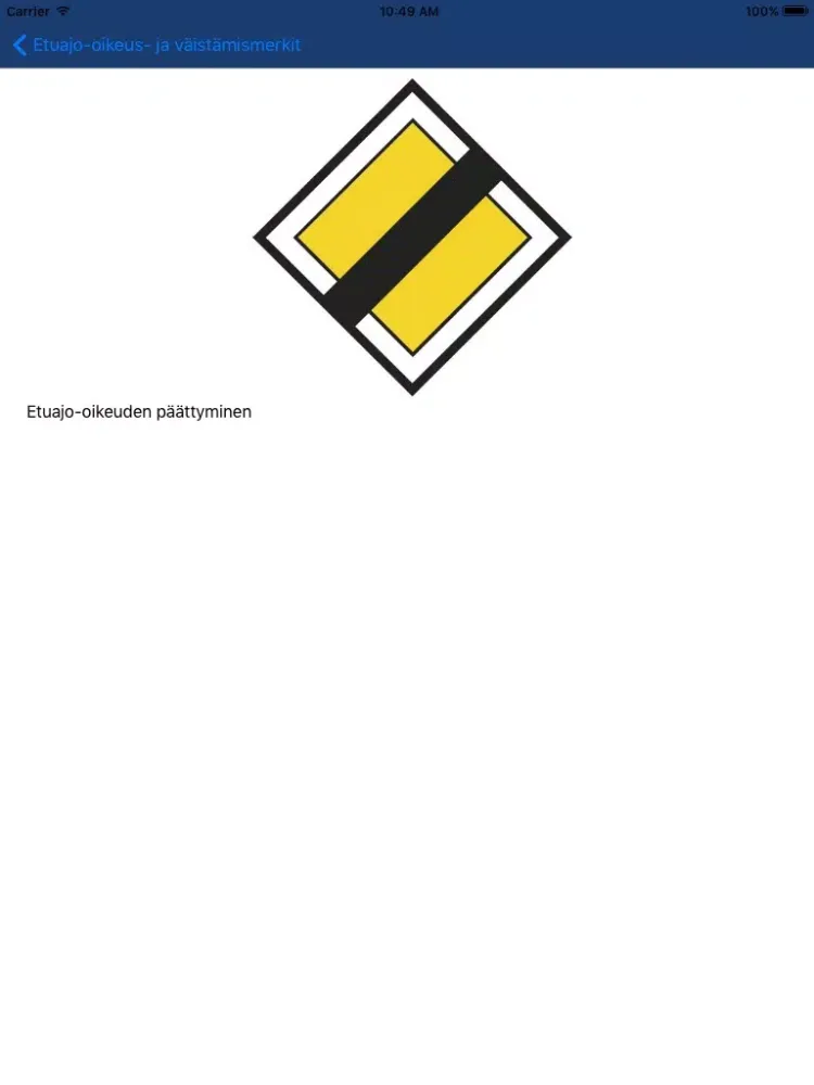 Zrzuty ekranu Liikennemerkit Suomi iPad 