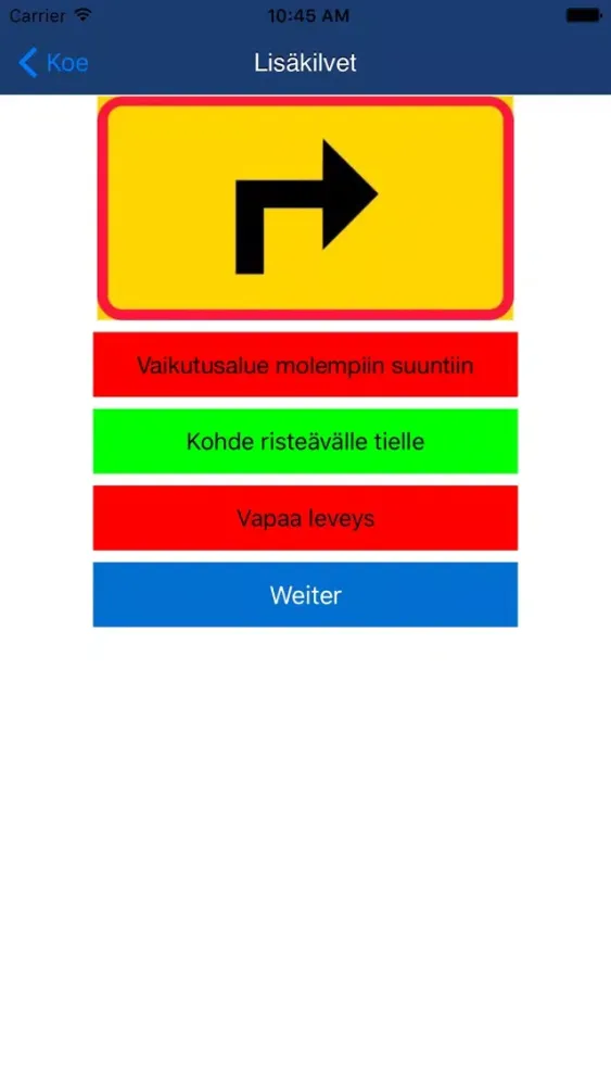 Zrzuty ekranu Liikennemerkit Suomi