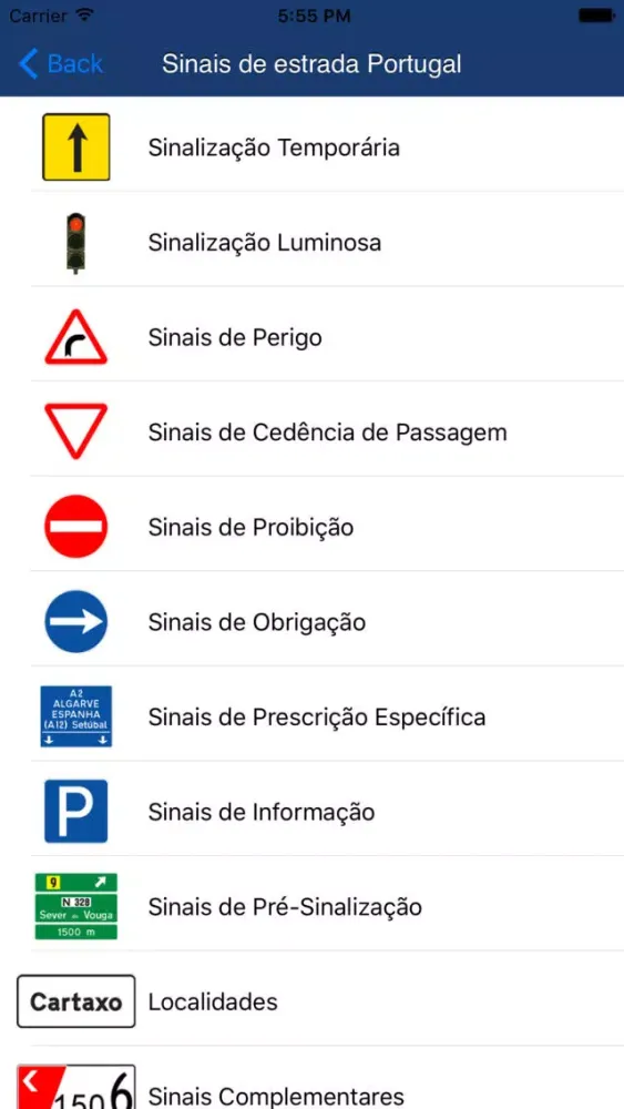 Sinais de estrada Portugal应用截图