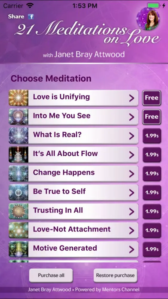 Tangkapan skrin 21 meditations on love