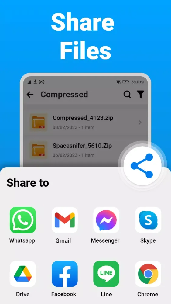 Capturas de tela do Zip Extractor