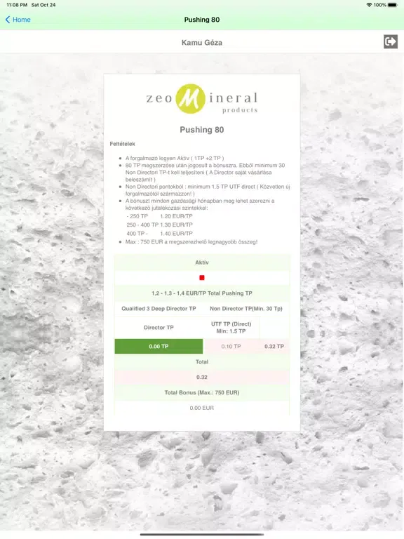 Zeomineralproduct iPad  Screenshots
