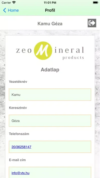 Zeomineralproduct Screenshots