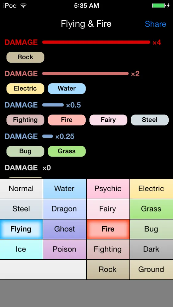 Check Type Effectiveness - PokeAttackTypes XY Screenshots