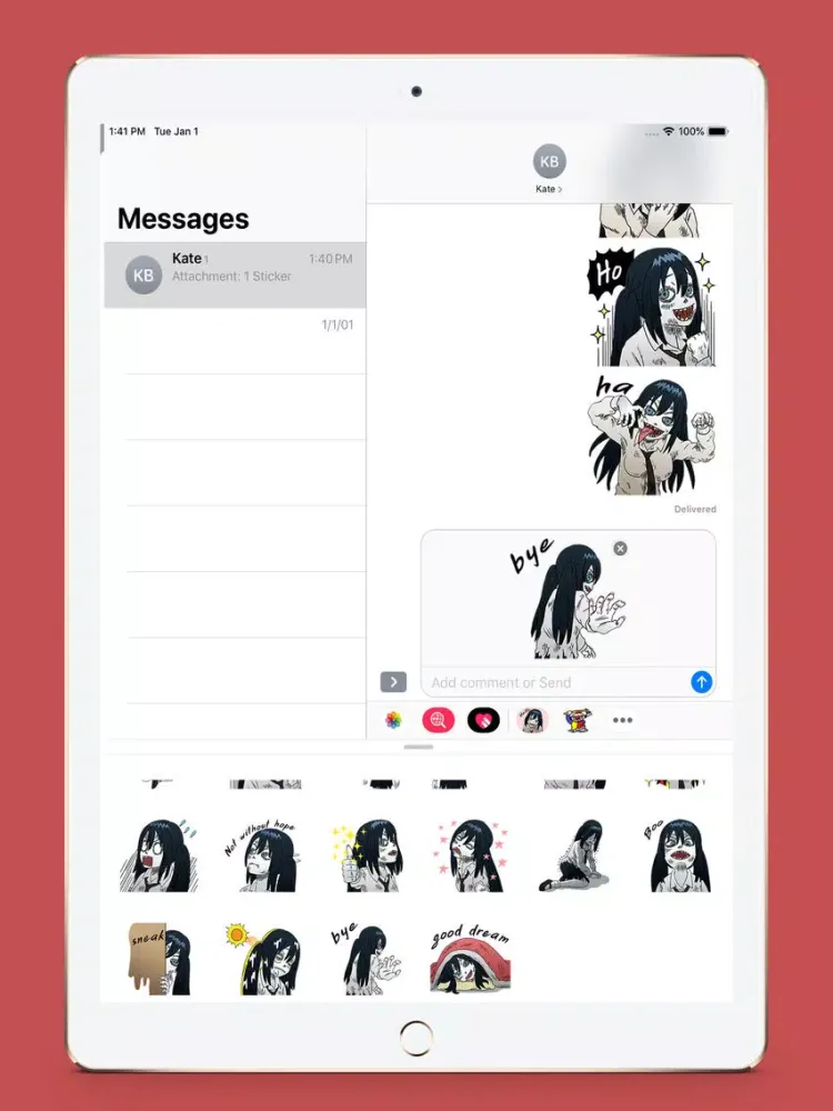 Zrzuty ekranu Zombie Girl Emojis iPad 
