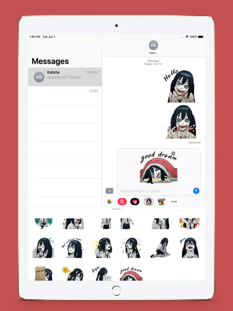 Zrzuty ekranu Zombie Girl Emojis iPad 