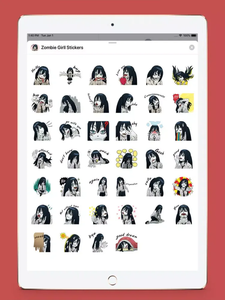 Zrzuty ekranu Zombie Girl Emojis iPad 