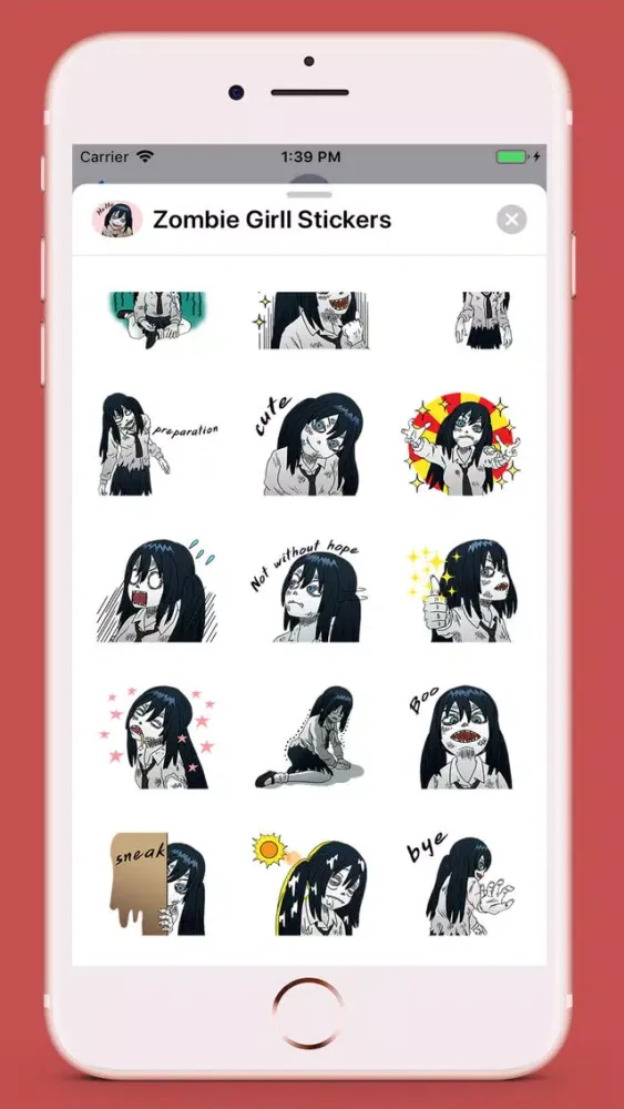 Zrzuty ekranu Zombie Girl Emojis