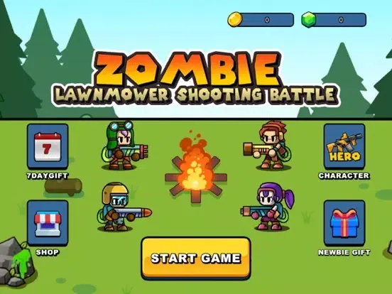 Capturas de pantalla de Zombie Lawnmower Shooting iPad 
