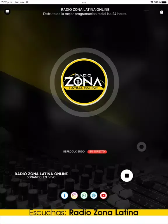 تصاویر Radio Zona Latina Online iPad 
