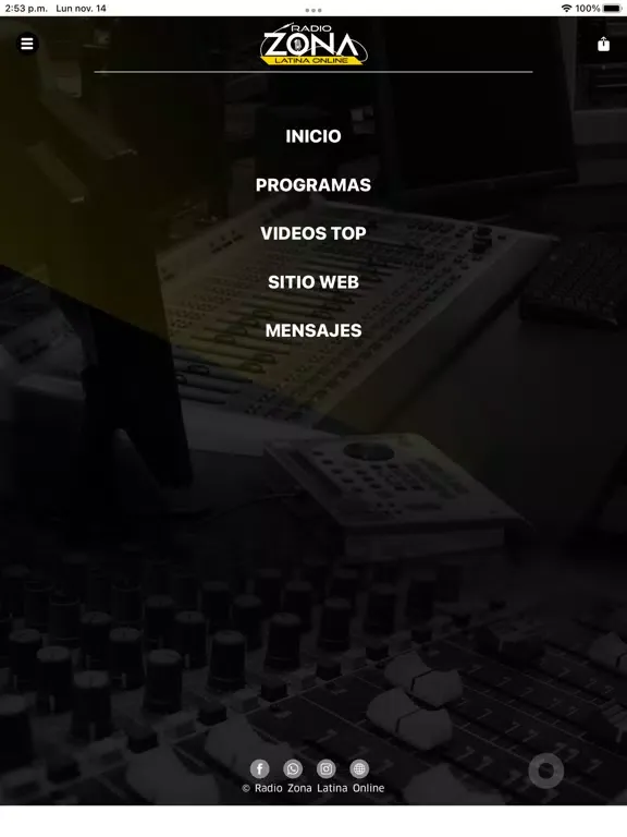 تصاویر Radio Zona Latina Online iPad 