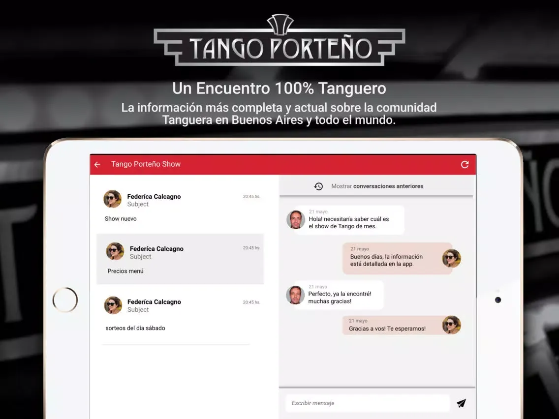 eFan Tango Porteño iPad  스크린샷