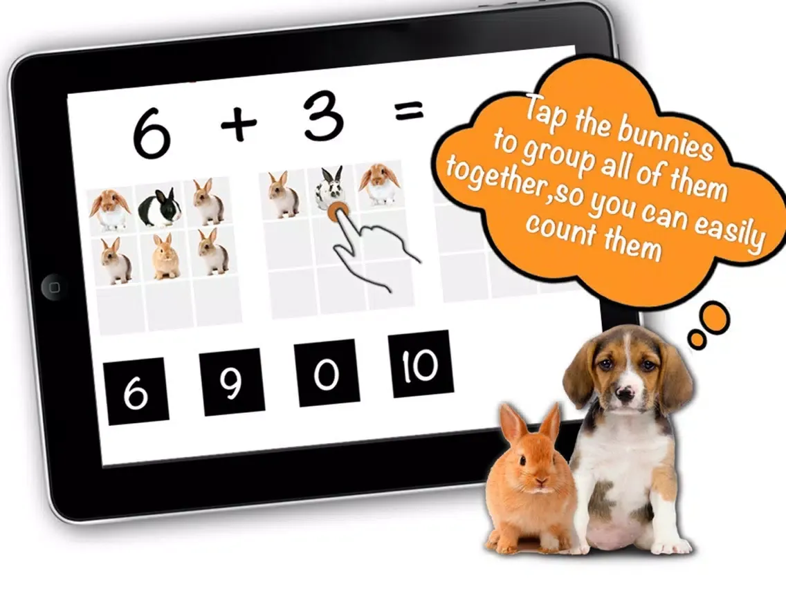 تصاویر Kids math - with fun animals iPad 