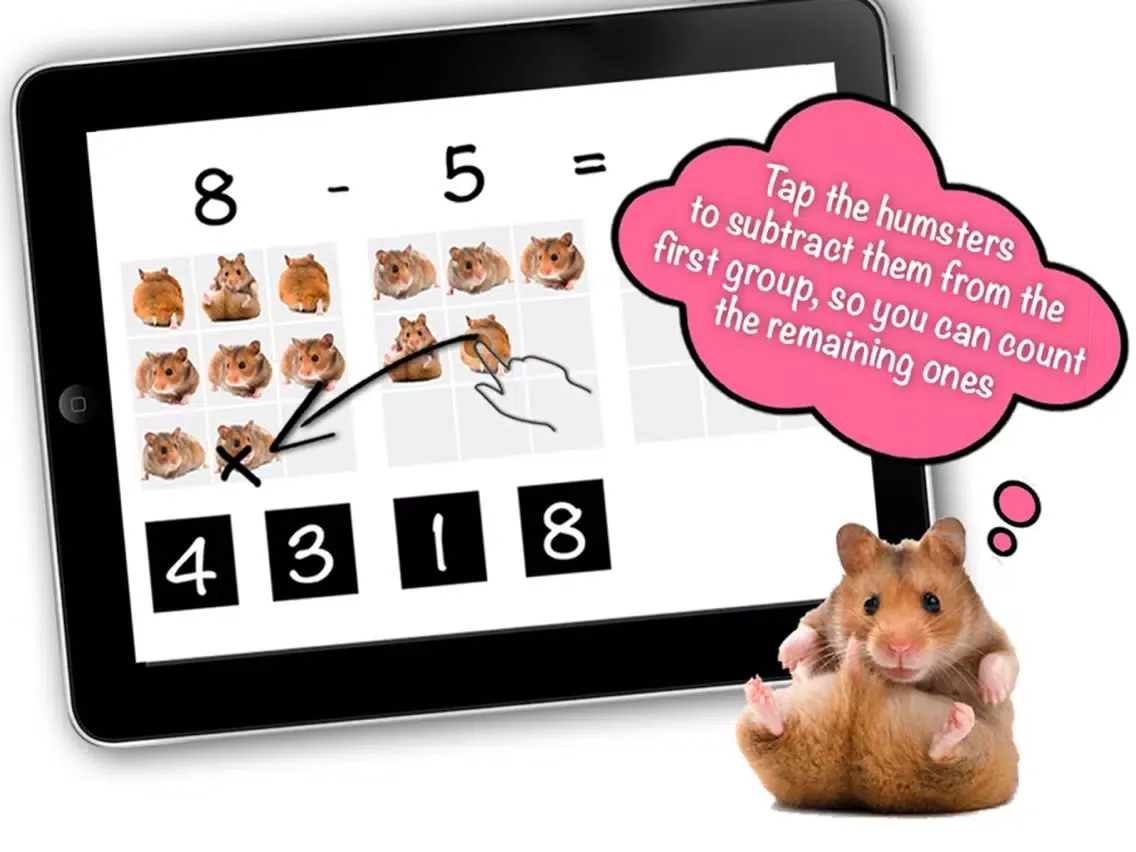 تصاویر Kids math - with fun animals iPad 