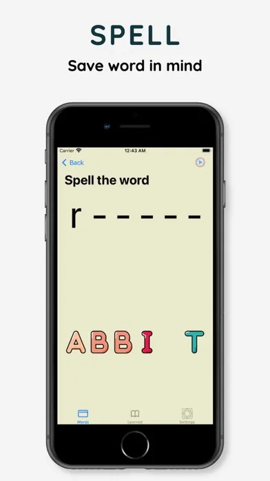 Tangkapan layar kids word card for English abc