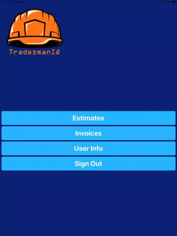 TradesmanIQ iPad  Screenshots