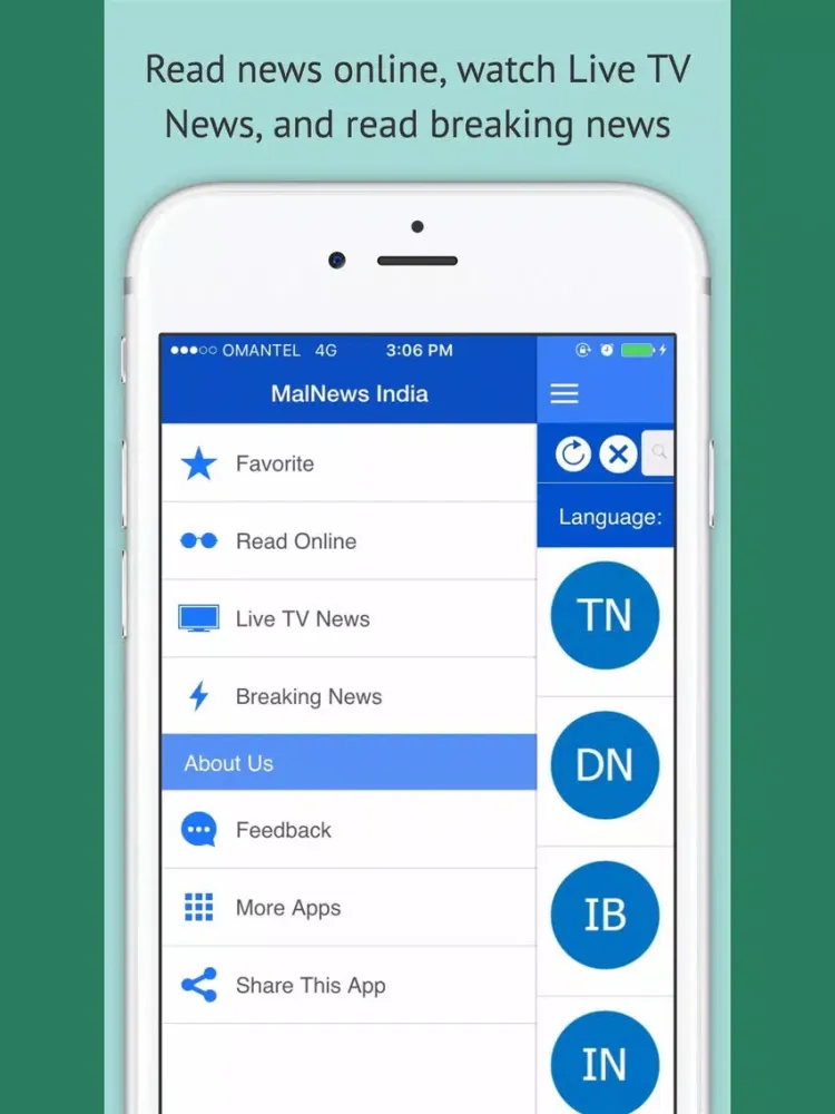 MalNews - Indian Live TV News Channels and Online Newspapers iPad  স্ক্রিনশট