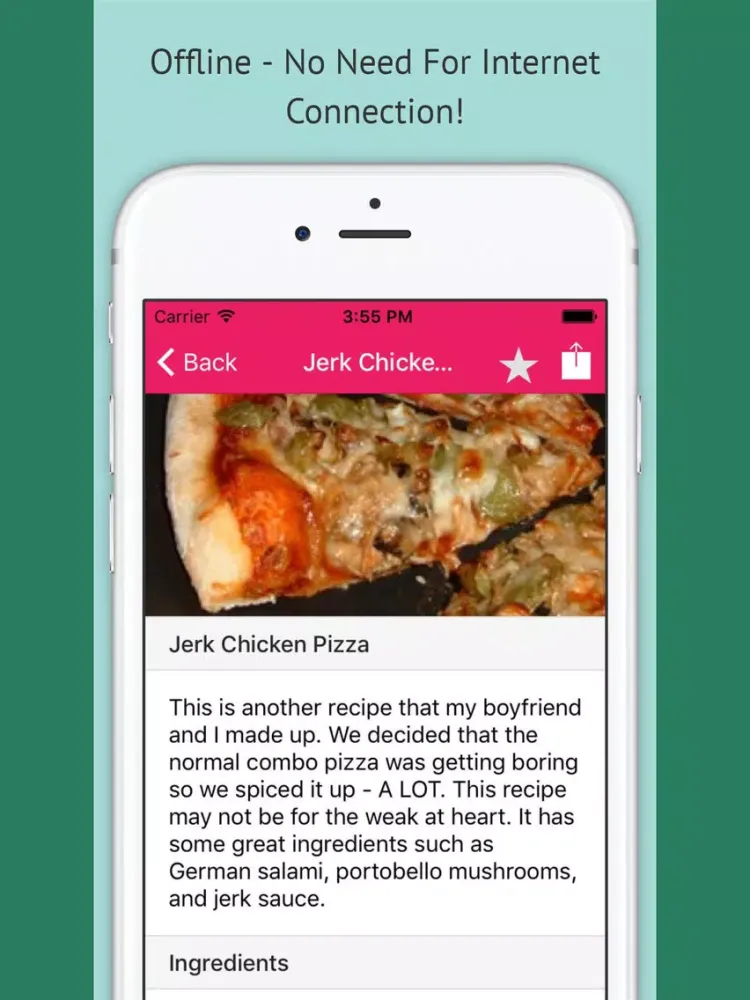 Ảnh chụp màn hình của Pizza Recipes - Free Offline Recipes iPad 