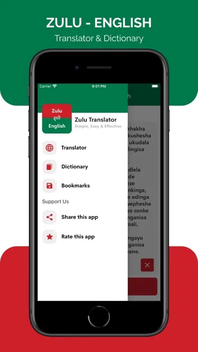 Capturas de pantalla de Zulu Translator & Dictionary