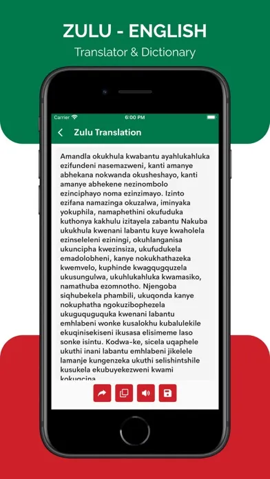 Capturas de pantalla de Zulu Translator & Dictionary