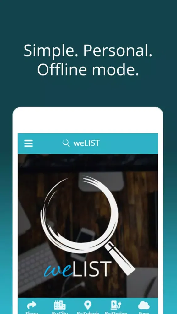 Capturas de tela do weLIST