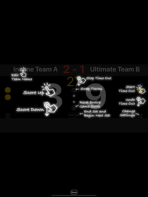 Volleyball Score Panel iPad  Screenshots