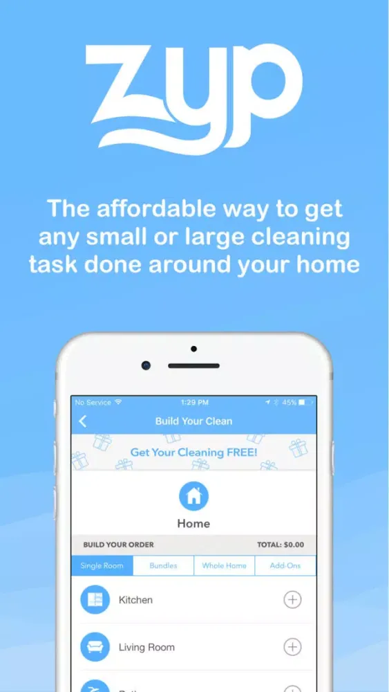 Tangkapan layar Zyp - Home Cleaning