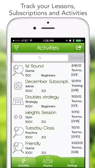 ภาพหน้าจอของ iGrade for Tennis Coach