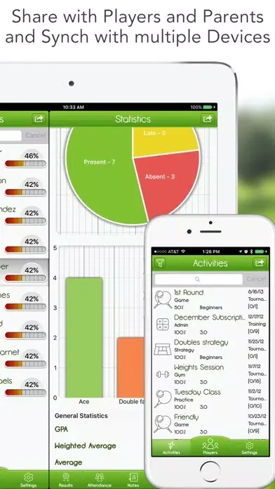 ภาพหน้าจอของ iGrade for Tennis Coach
